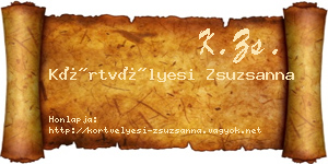 Körtvélyesi Zsuzsanna névjegykártya